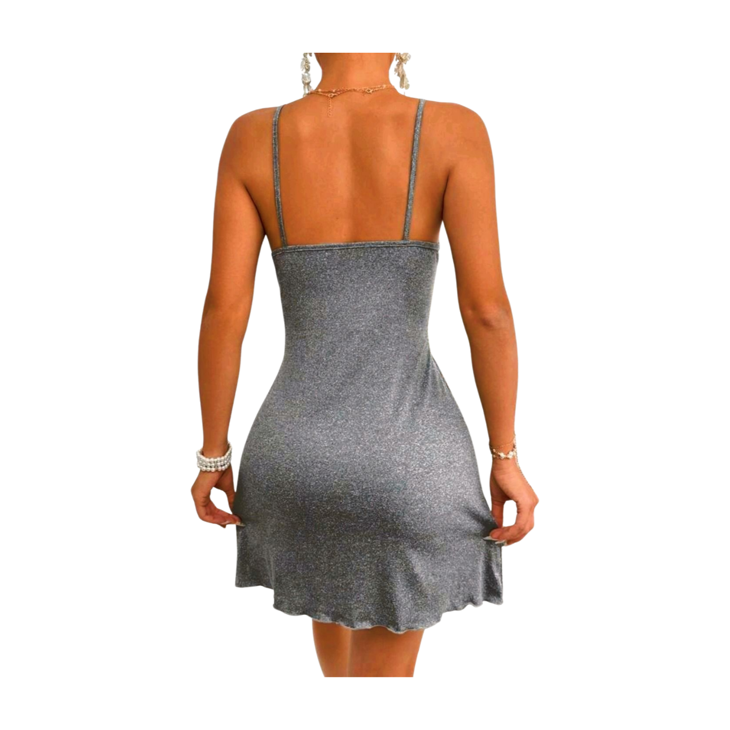 Camisola Gris Con Encaje