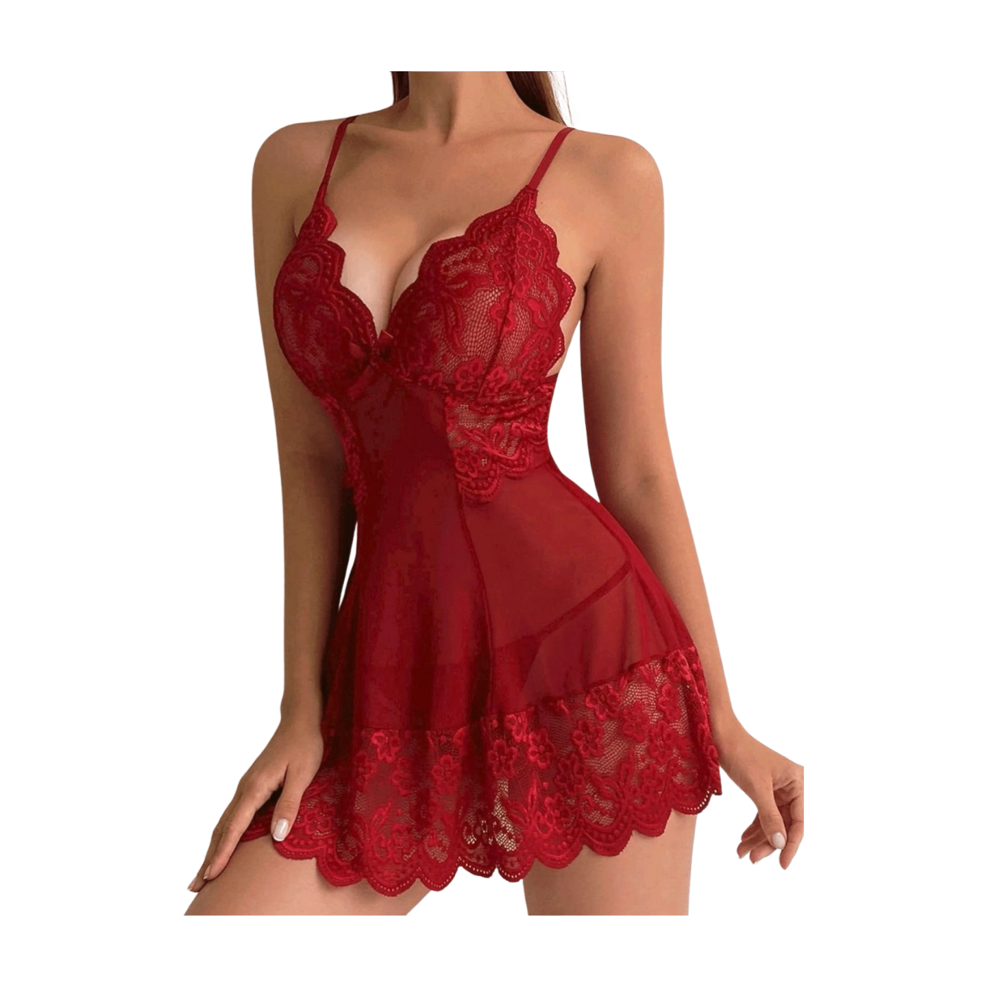 Baby Doll Mujer Con Encaje