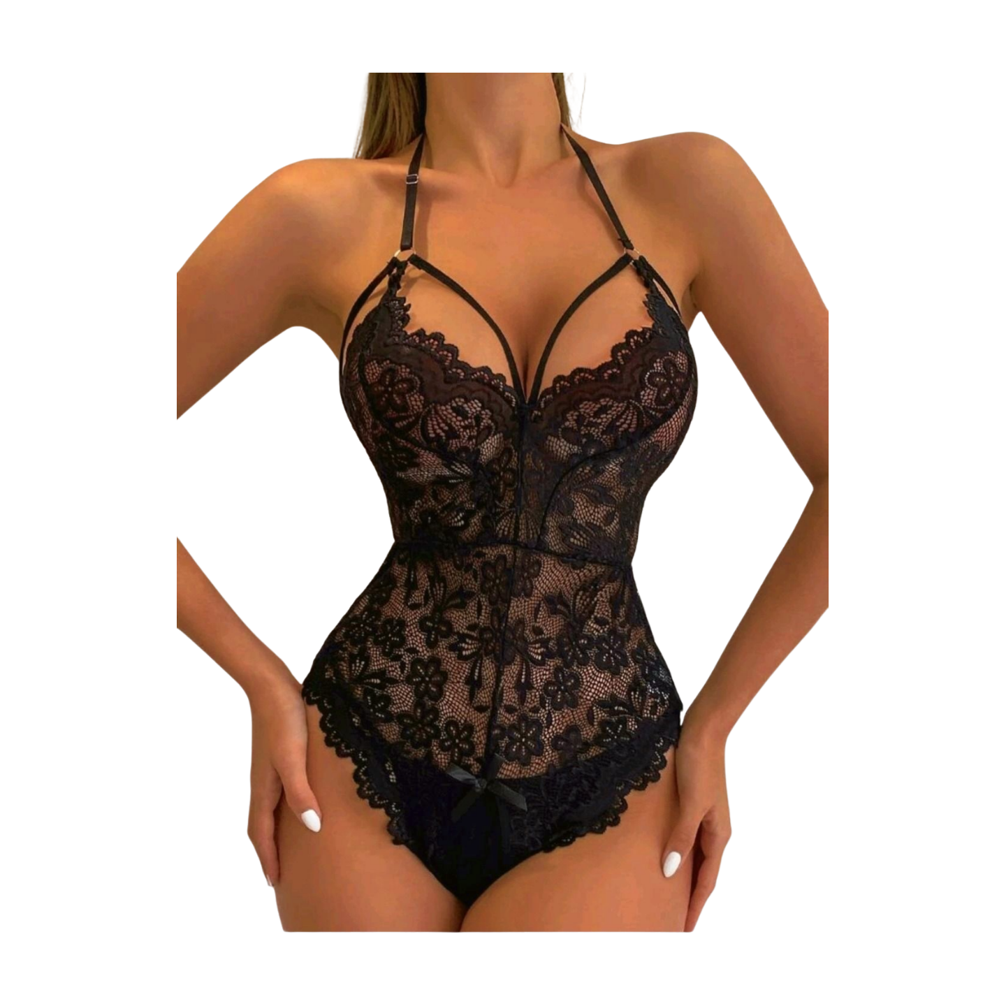 Body Con Encaje Negro