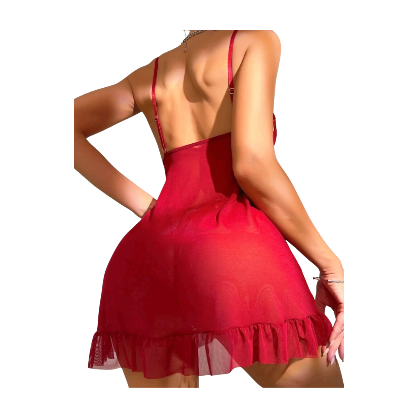 Baby Doll con Encaje y Volantes