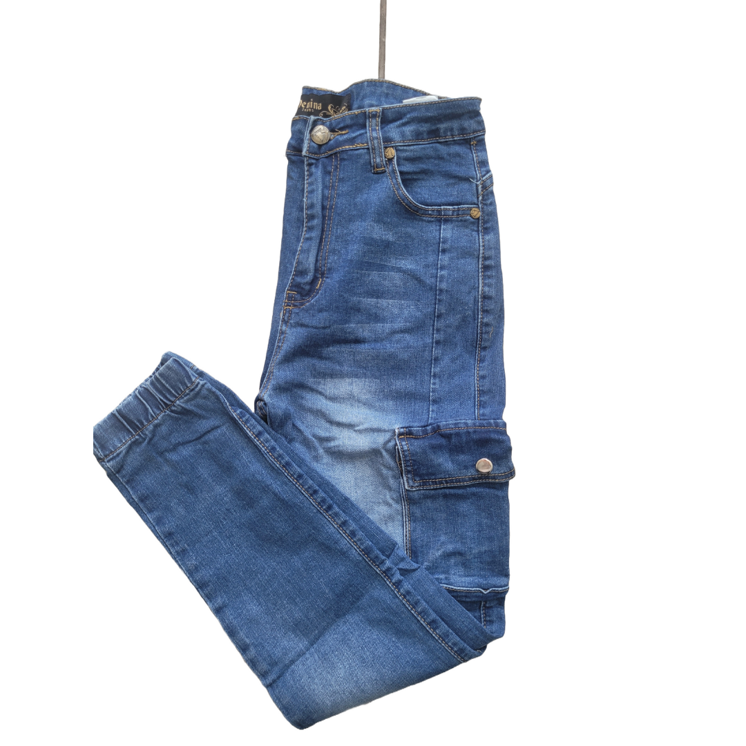 Pantalón Jeans Mujer Tiro Alto