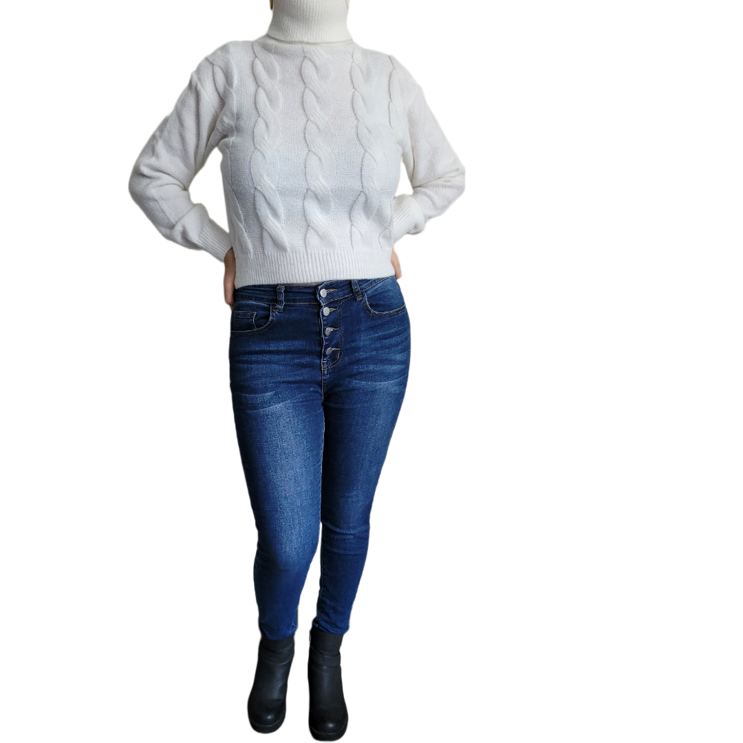 Sweater Manga Larga Cuello Beatle