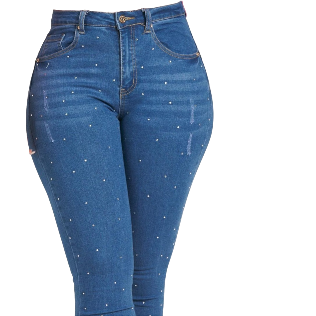 Pantalón Jeans Mujer Tiro Alto