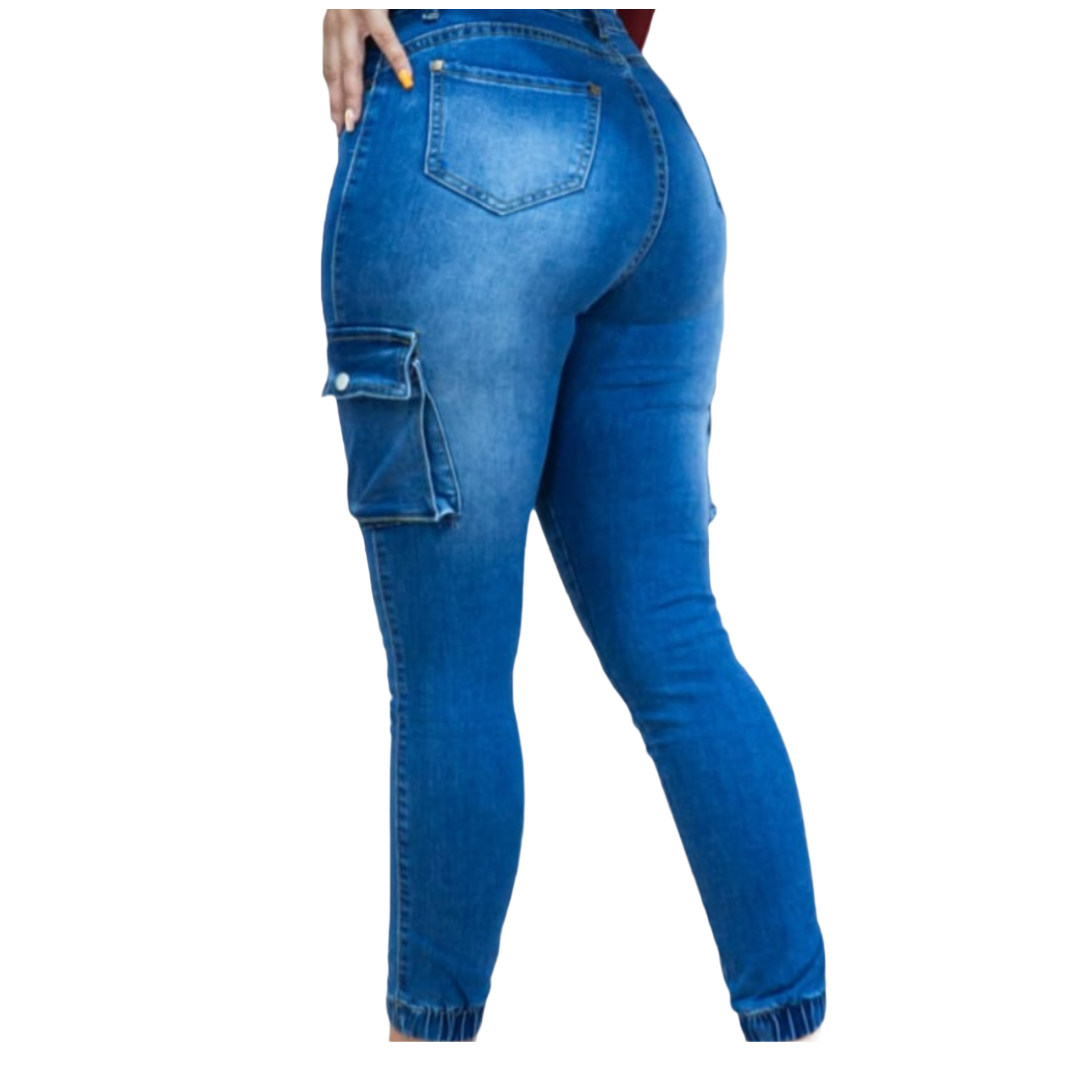 Pantalón Jeans Mujer Tiro Alto