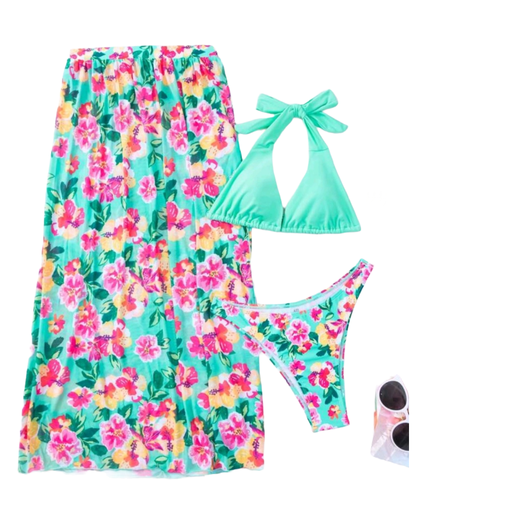 Traje de baño Mujer con Falda de Playa