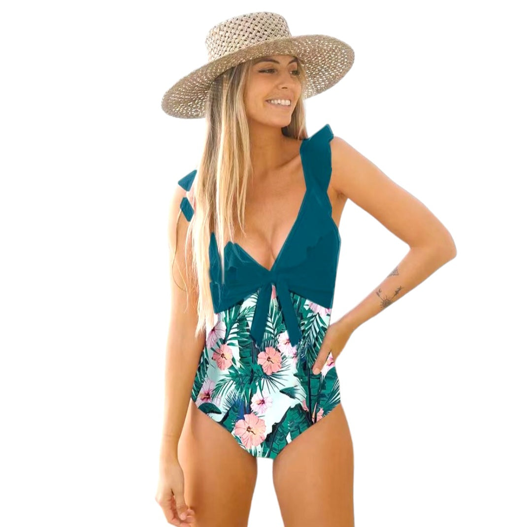 Traje de Baño Enterito Mujer Con Estampado Floral