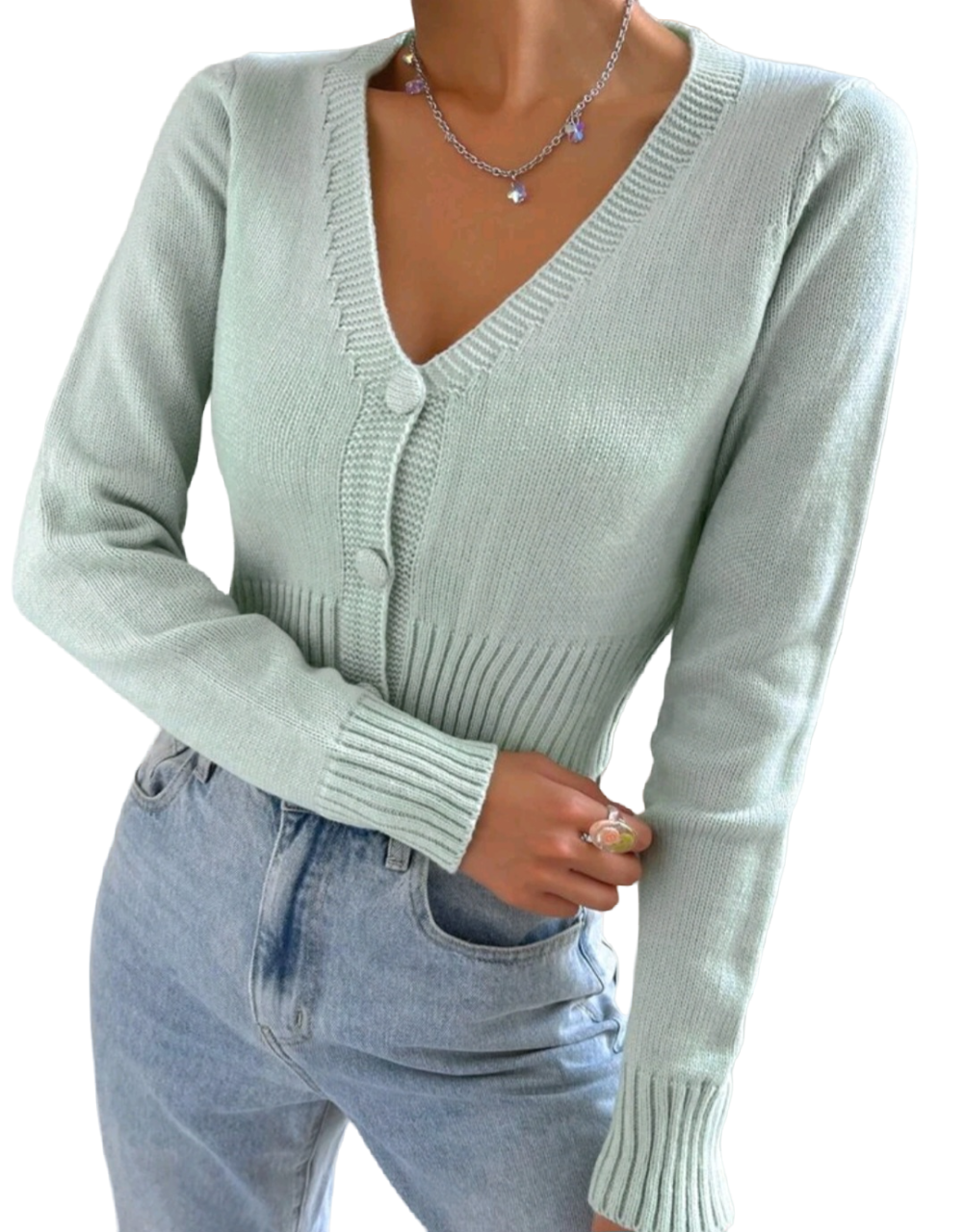 Sweater Chaleco Verde Menta