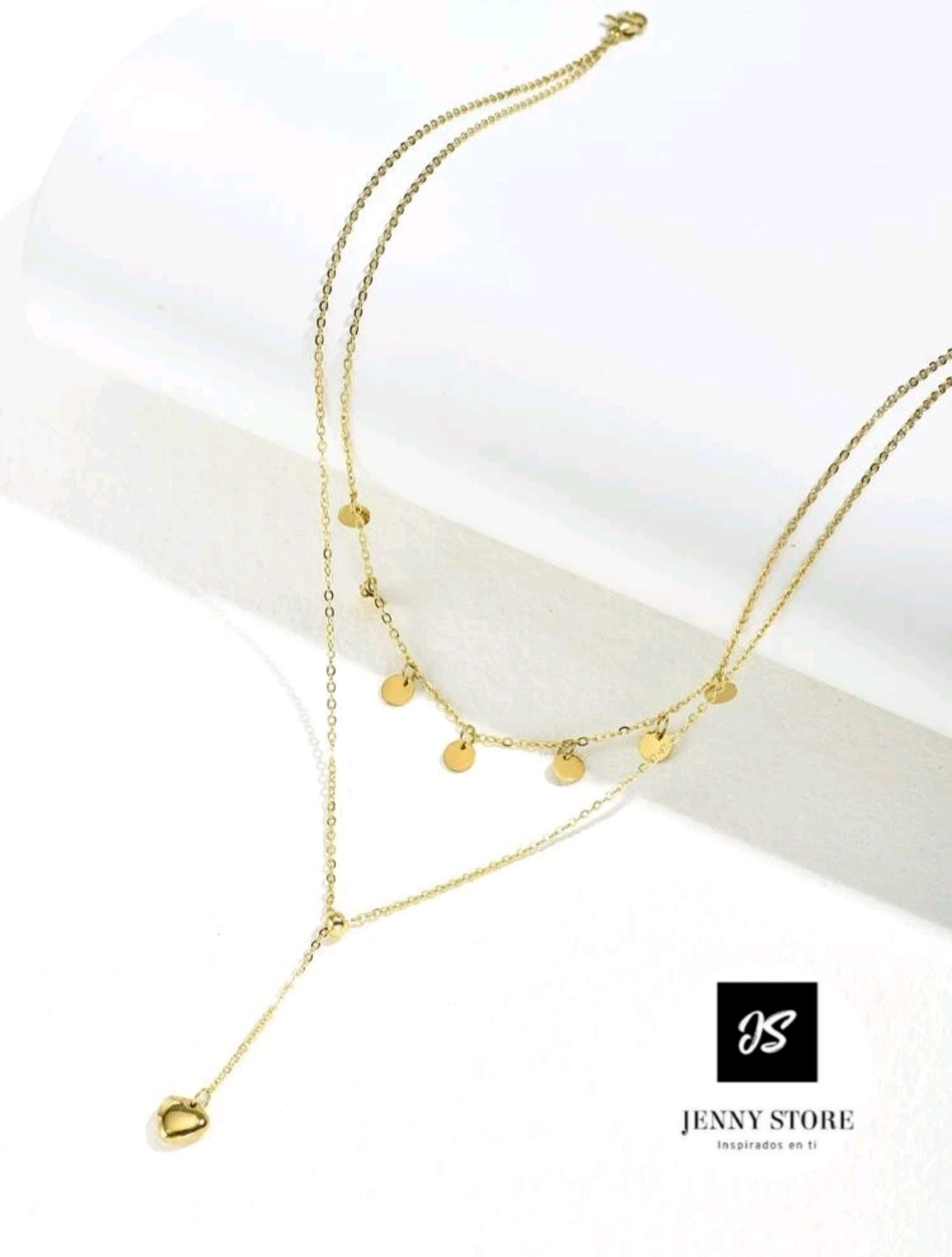 Collar a Capas Colgante De Corazón