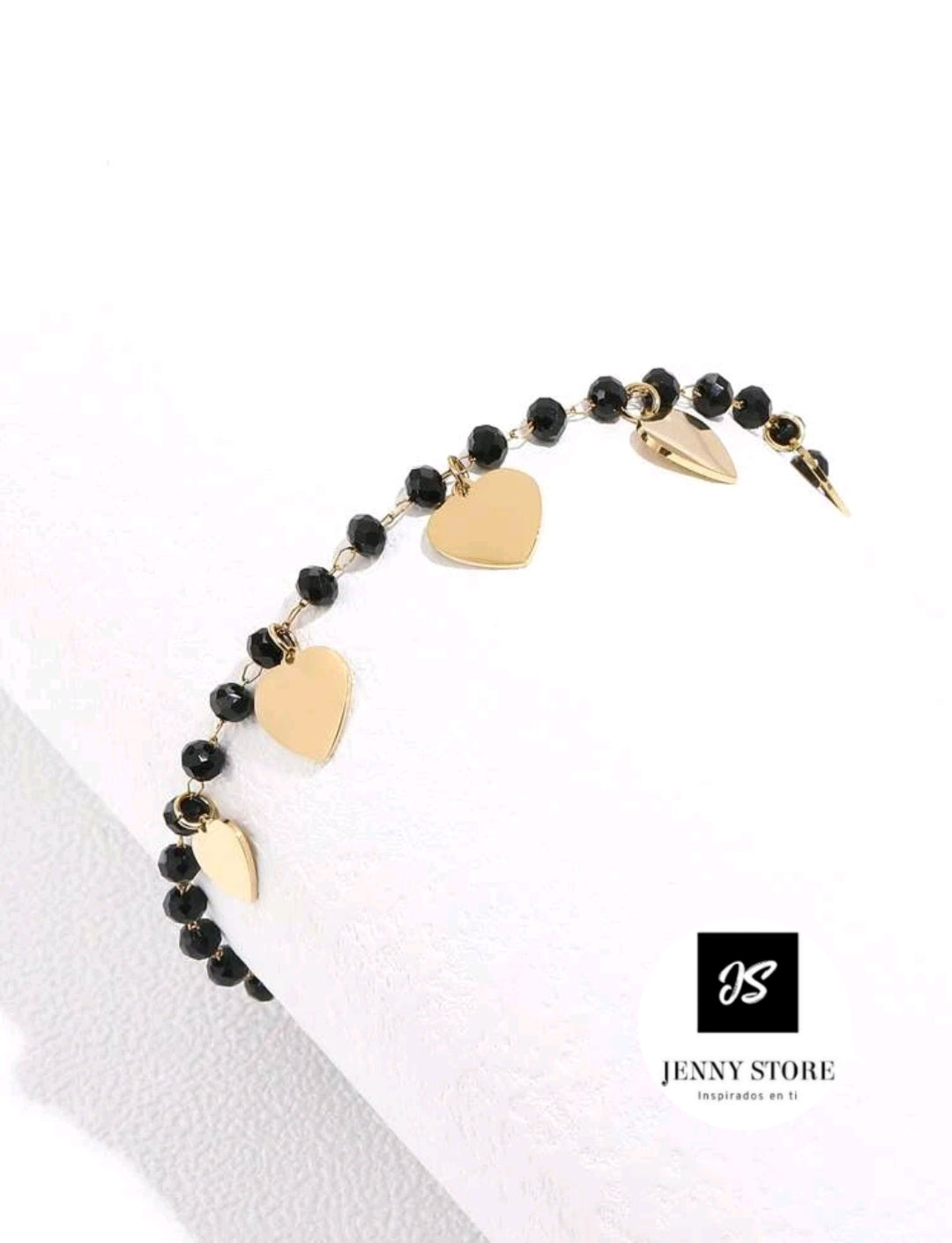 Pulsera Con Colgante de Corazones