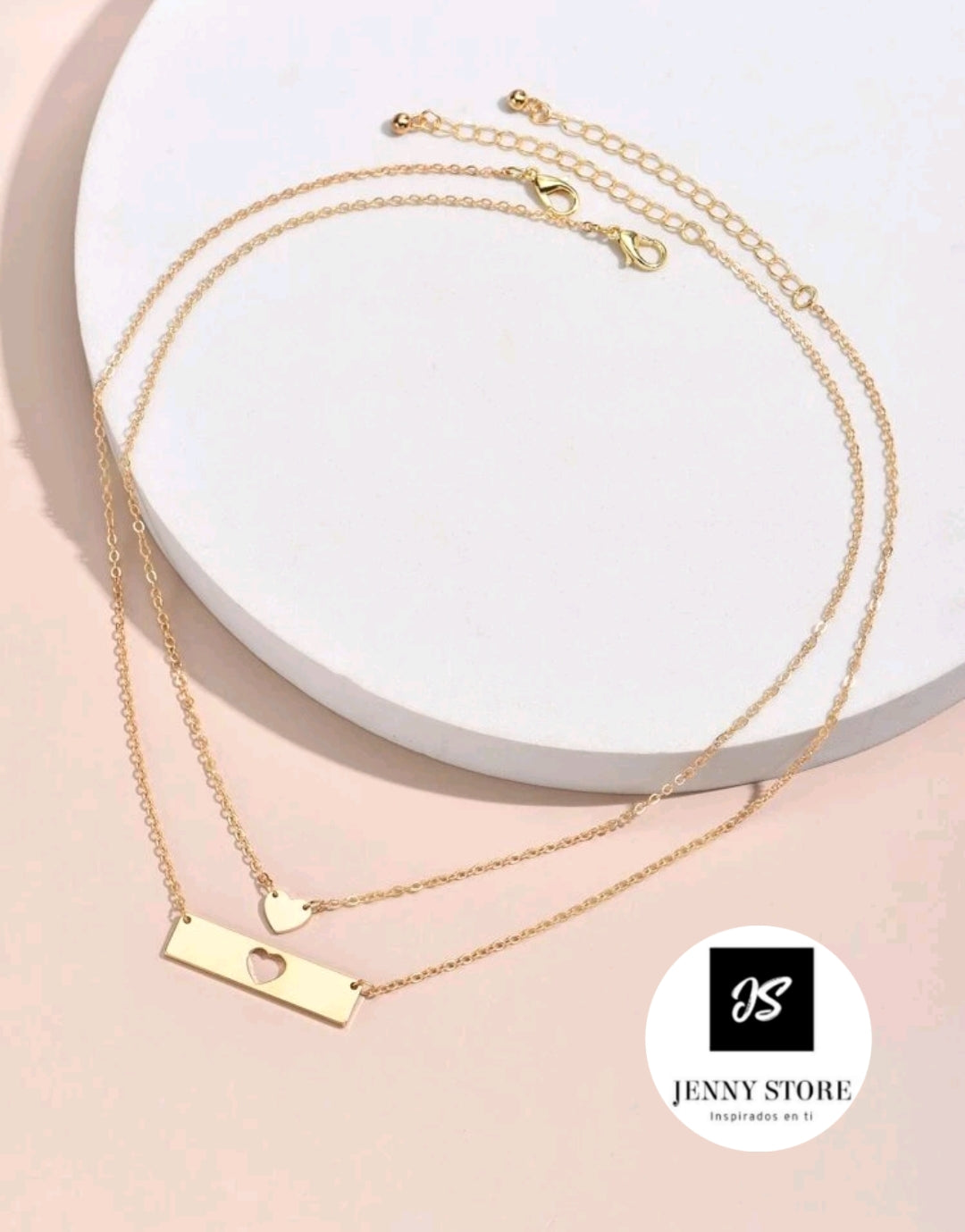 Collar A Capas Con Diseño de Corazón