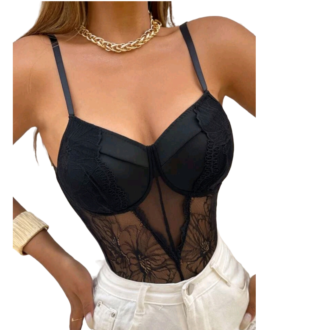 Body Negro Con Encaje – Jenny Store CL