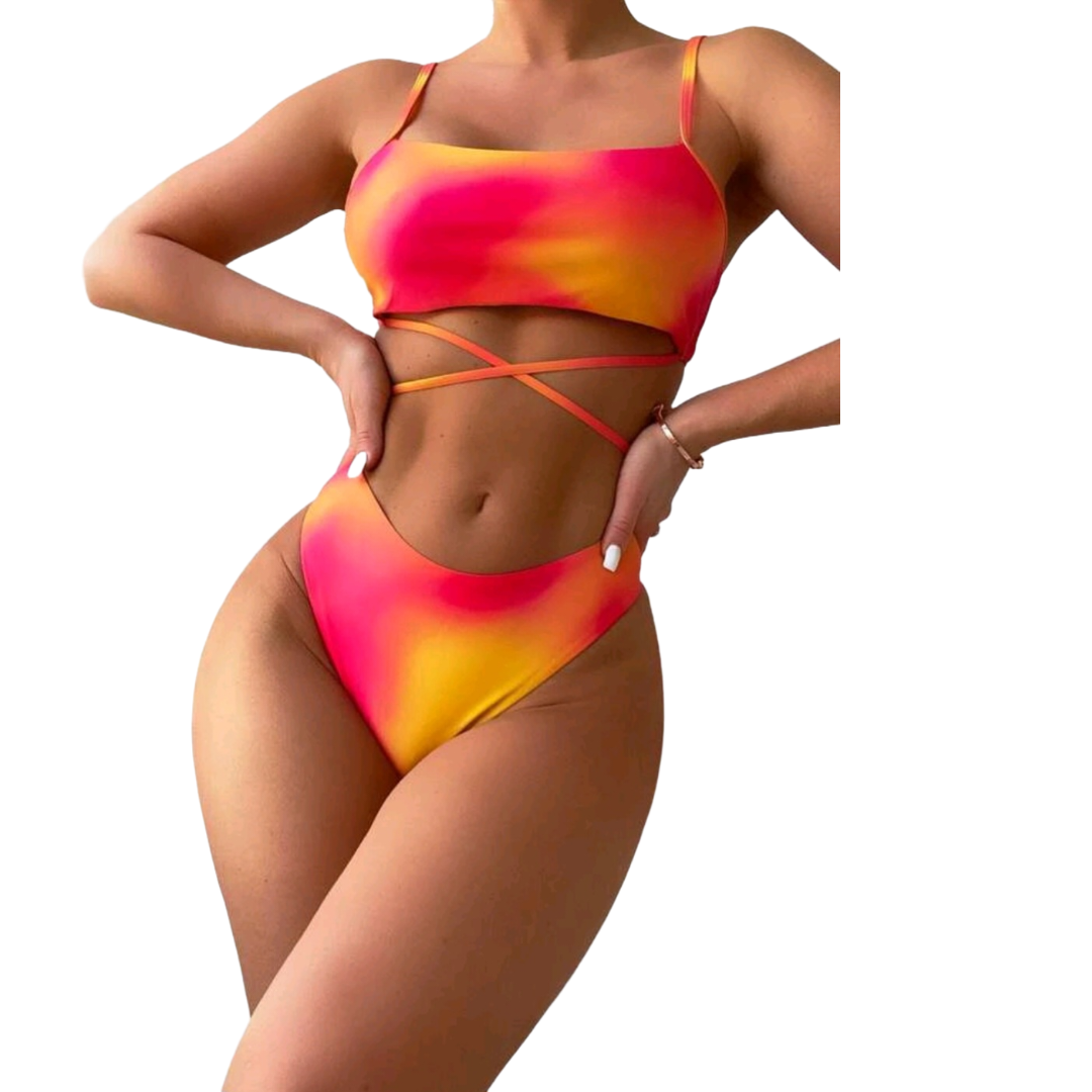 Traje de Baño de Mujer Con Bikini 3 Piezas