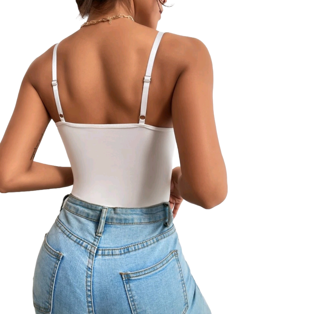 Body Con Encaje Sin Mangas Mujer