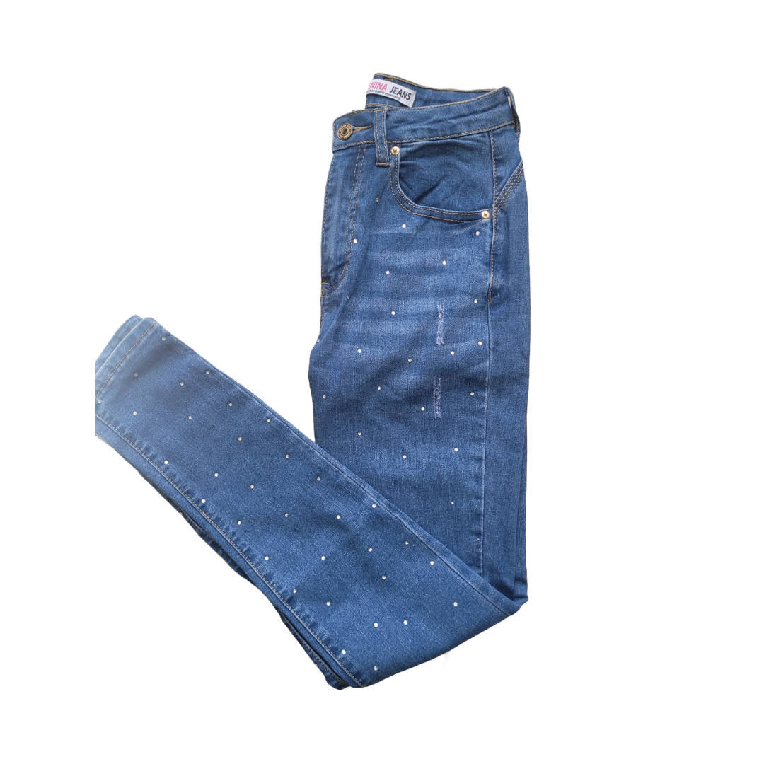 Pantalón Jeans Mujer Tiro Alto