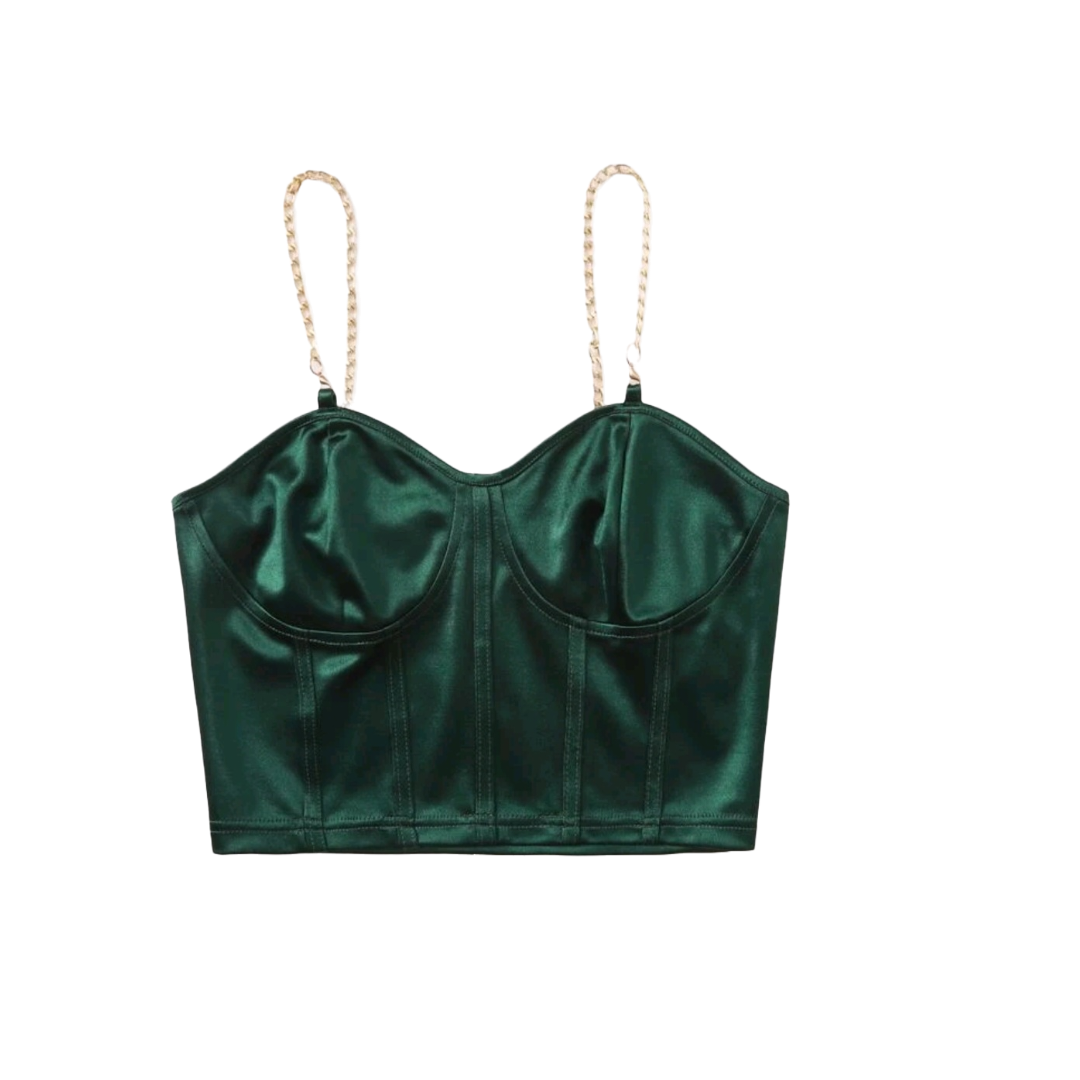 Crop Top Mujer Bustier de Seda