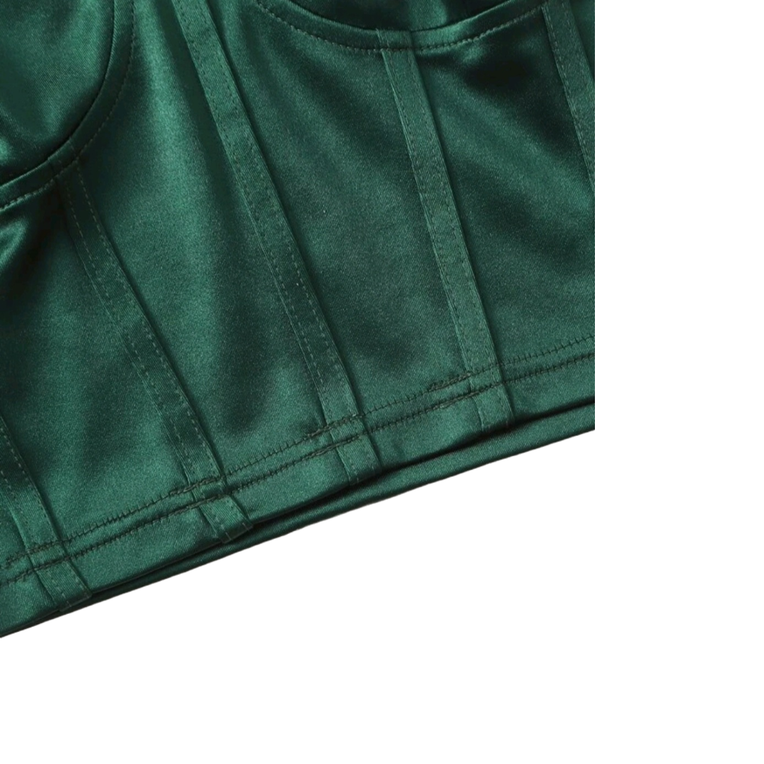 Crop Top Mujer Bustier de Seda